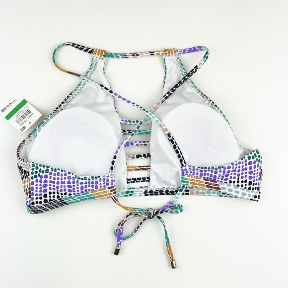BAR lll High-Neck Spirit Tribal Bikini Top with Strappy Front Cutouts - Picture 4 of 7